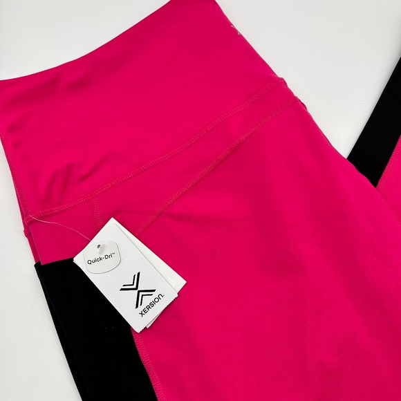 Xersion Women's Plus Size Pink High Rise Quick Dry 7/8 Ankle Leggings 1X 2X 3X - Picture 7 of 10